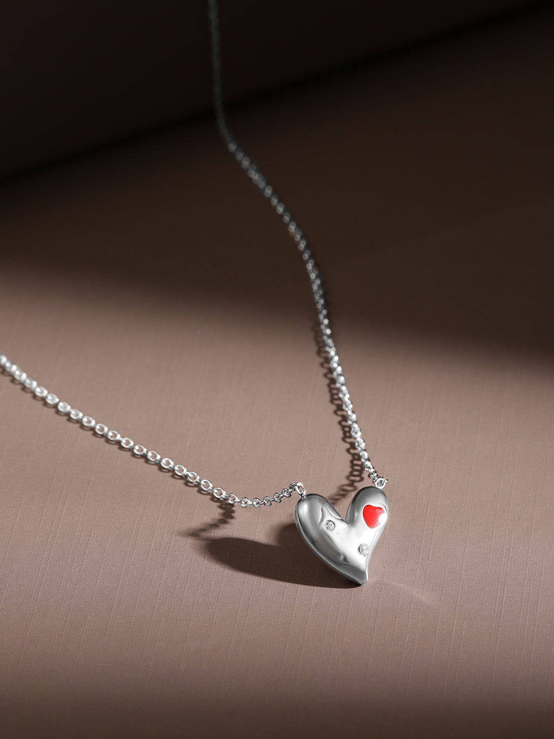 Eternal Heart Pendant Chain Silver