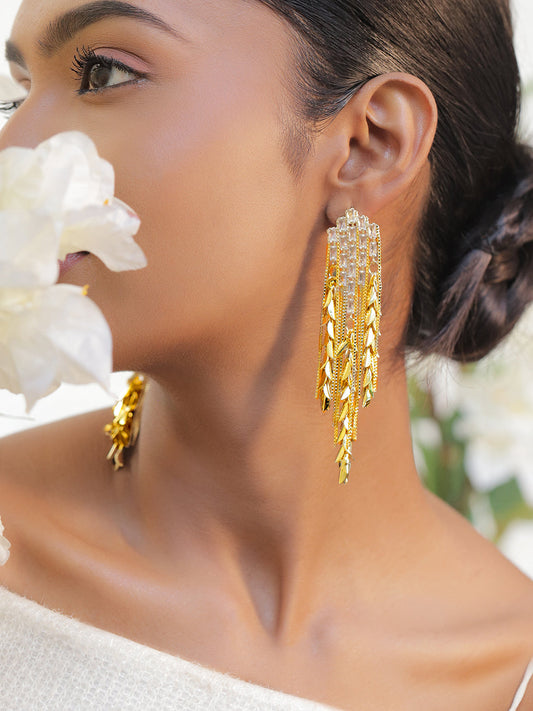 Runway Radiance American Diamond Zirconia Statmenent Earrings フリーサイズ