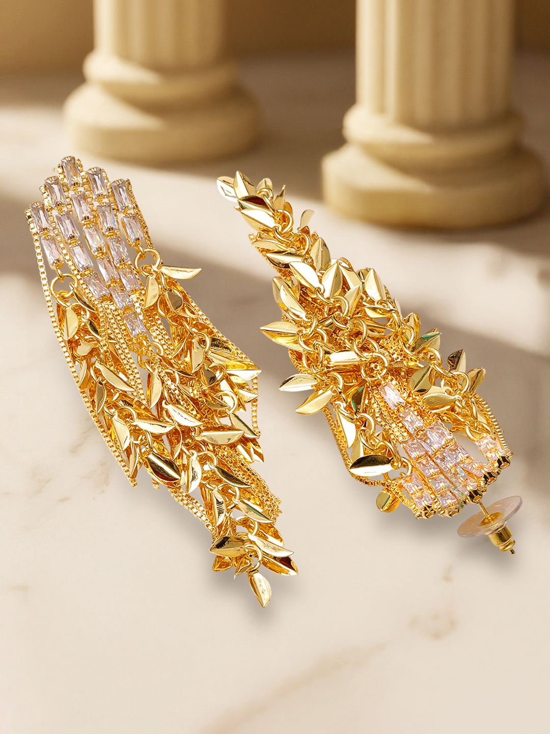 Runway Radiance American Diamond Zirconia Statmenent Earrings フリーサイズ
