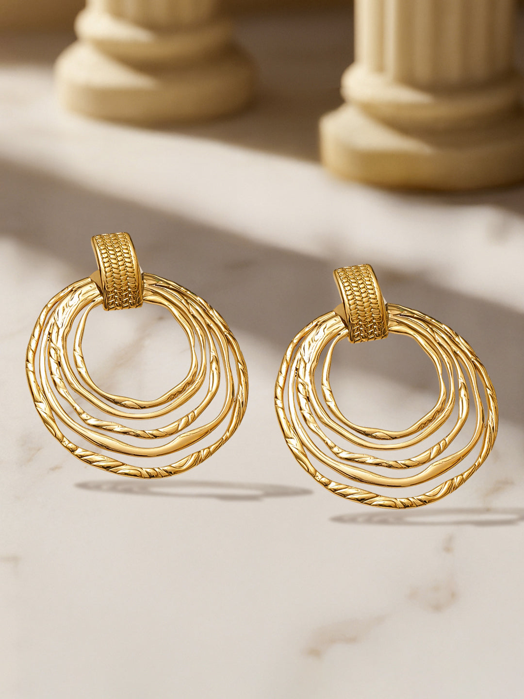 The Sunlit Circles Hoop Drops フリーサイズ