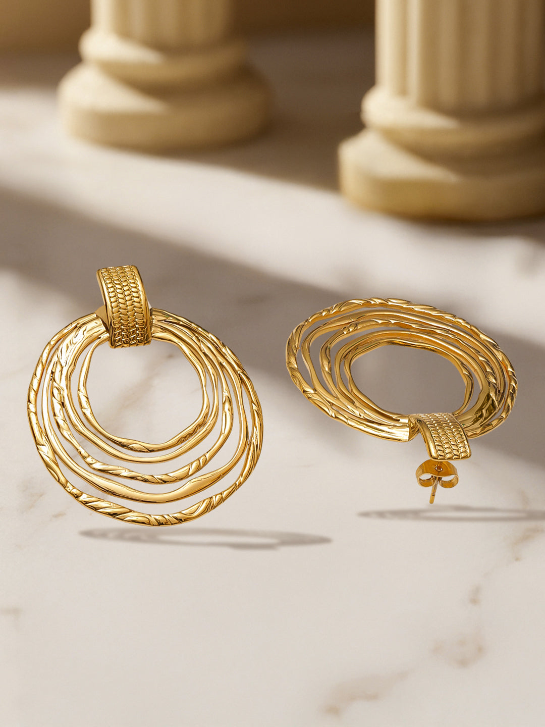 The Sunlit Circles Hoop Drops フリーサイズ