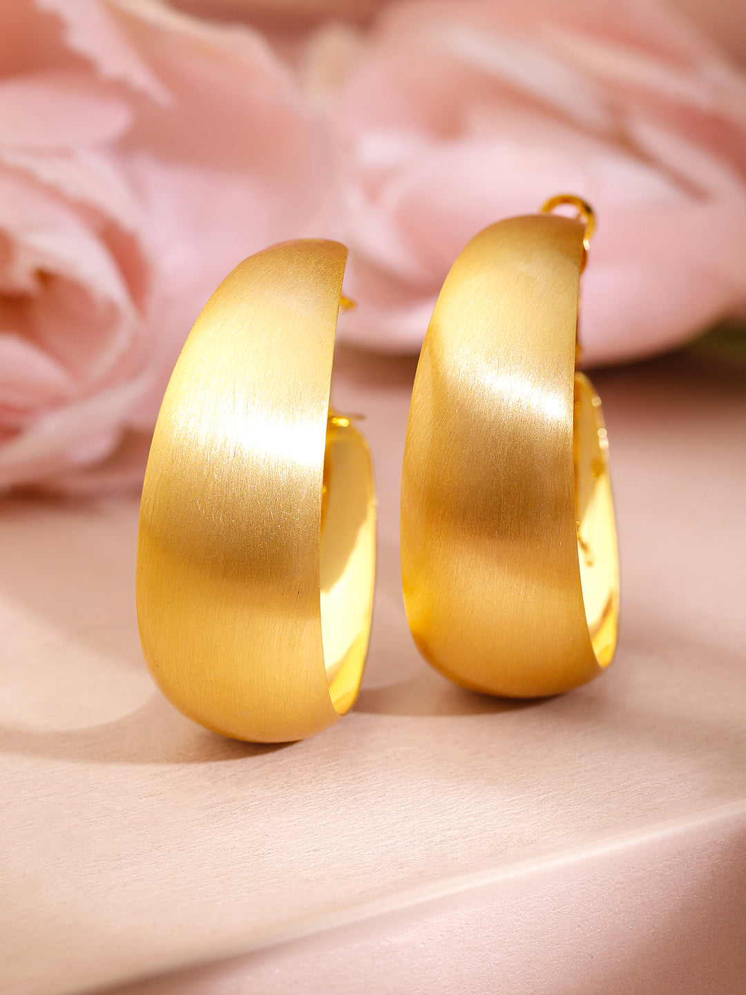 Bold Chic Gold Plated Hoops Gold