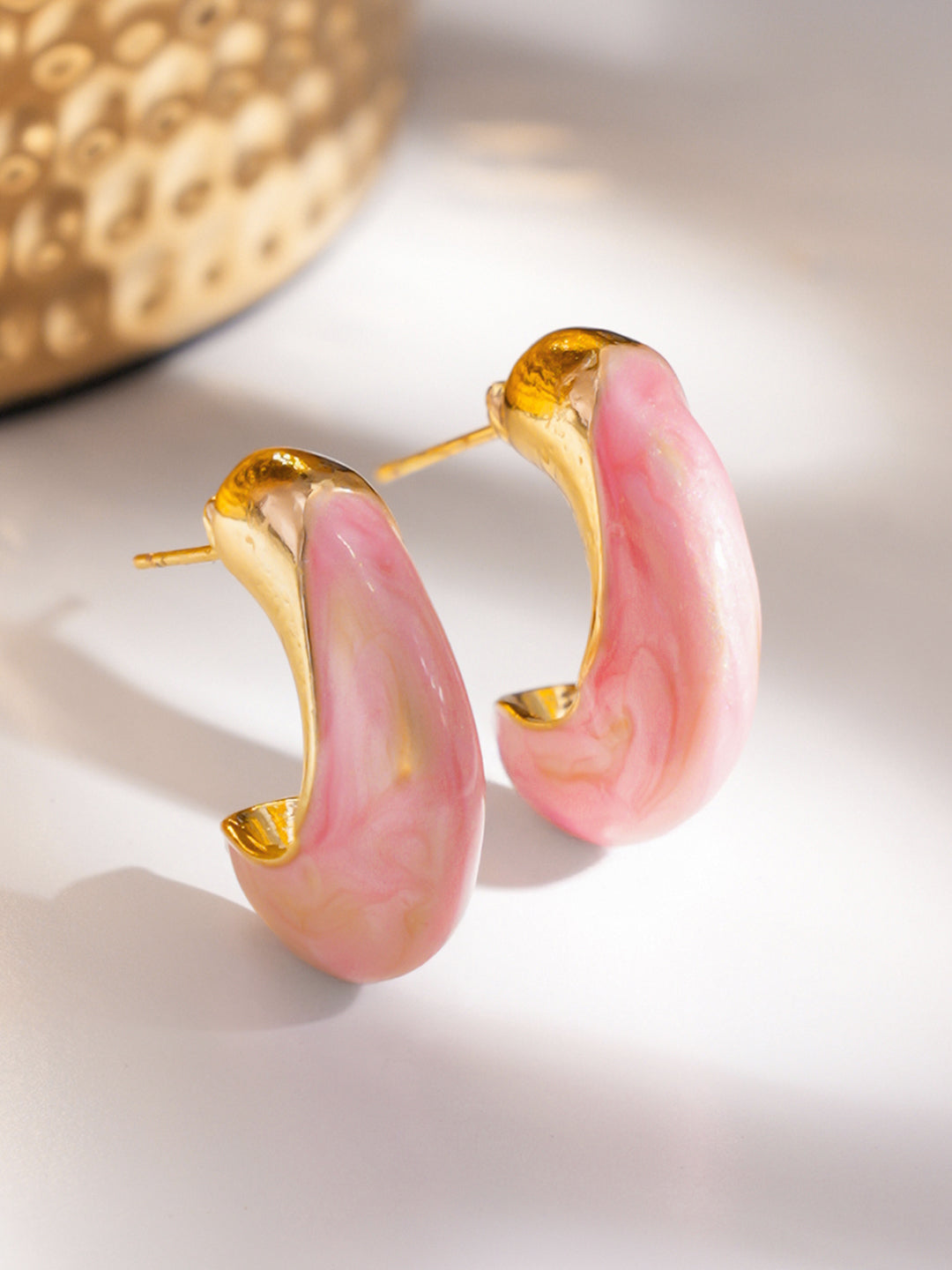 Pinky Blush Hoop Earrings フリーサイズ