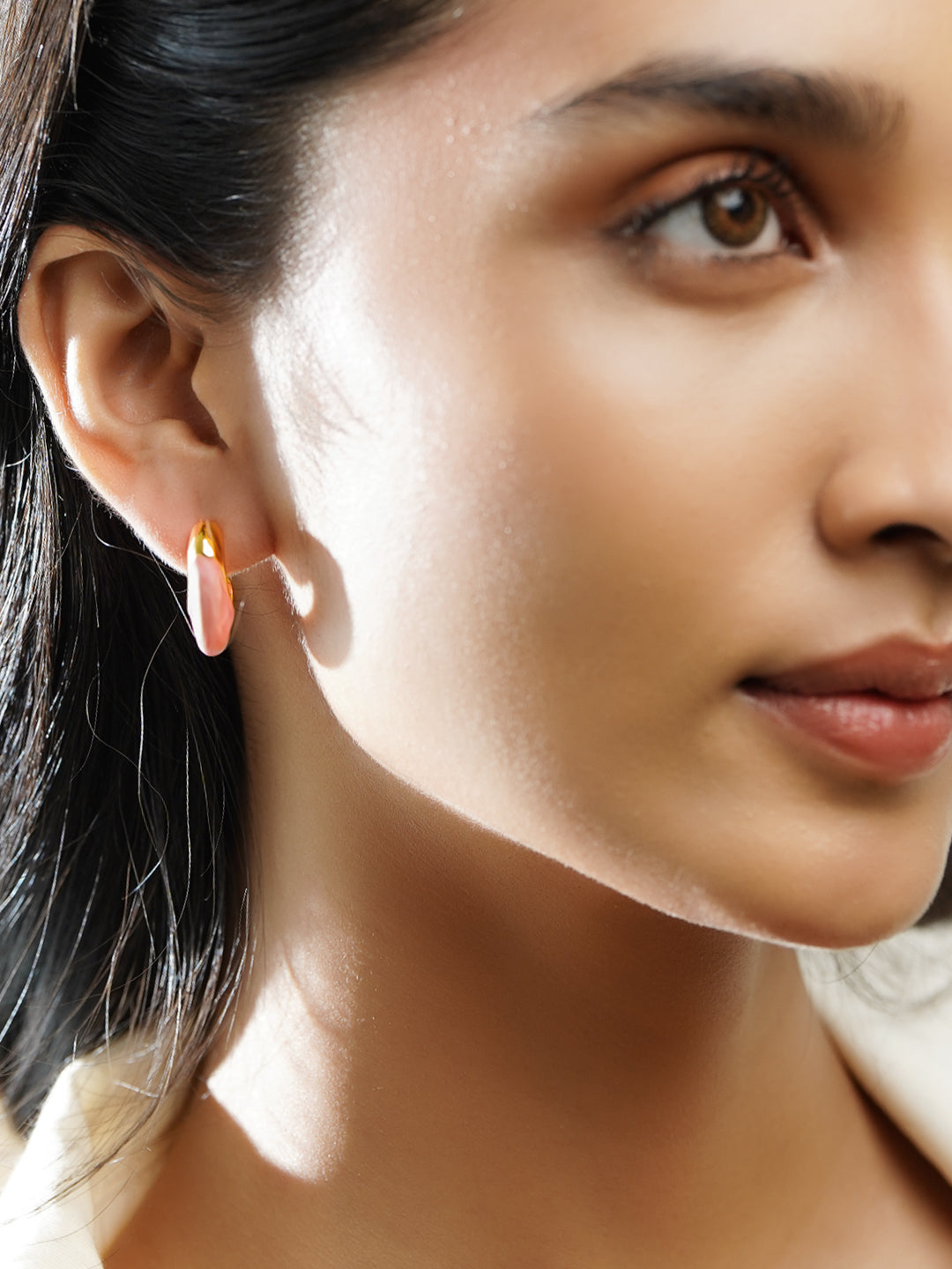 Pinky Blush Hoop Earrings フリーサイズ