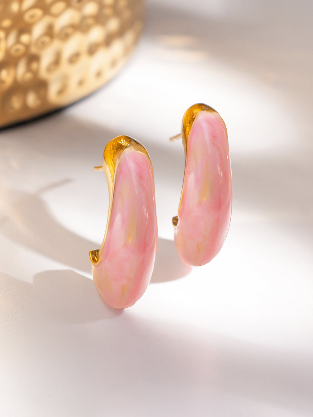Pinky Blush Hoop Earrings フリーサイズ