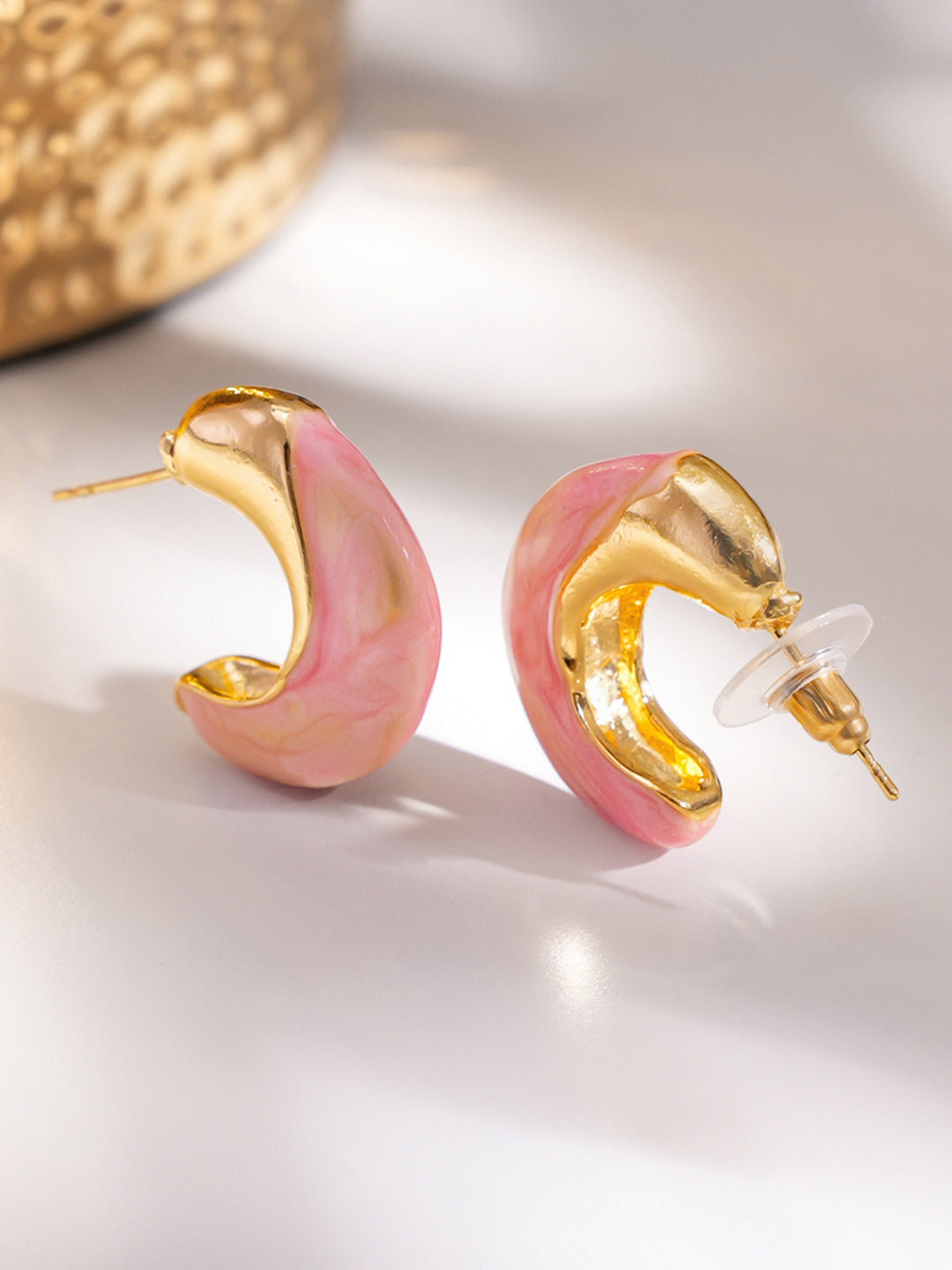 Pinky Blush Hoop Earrings フリーサイズ