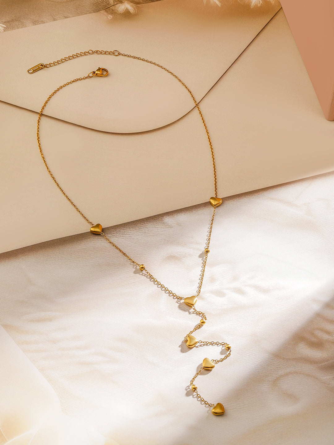 Hearty s Stainless Steel Necklace Chain Gold