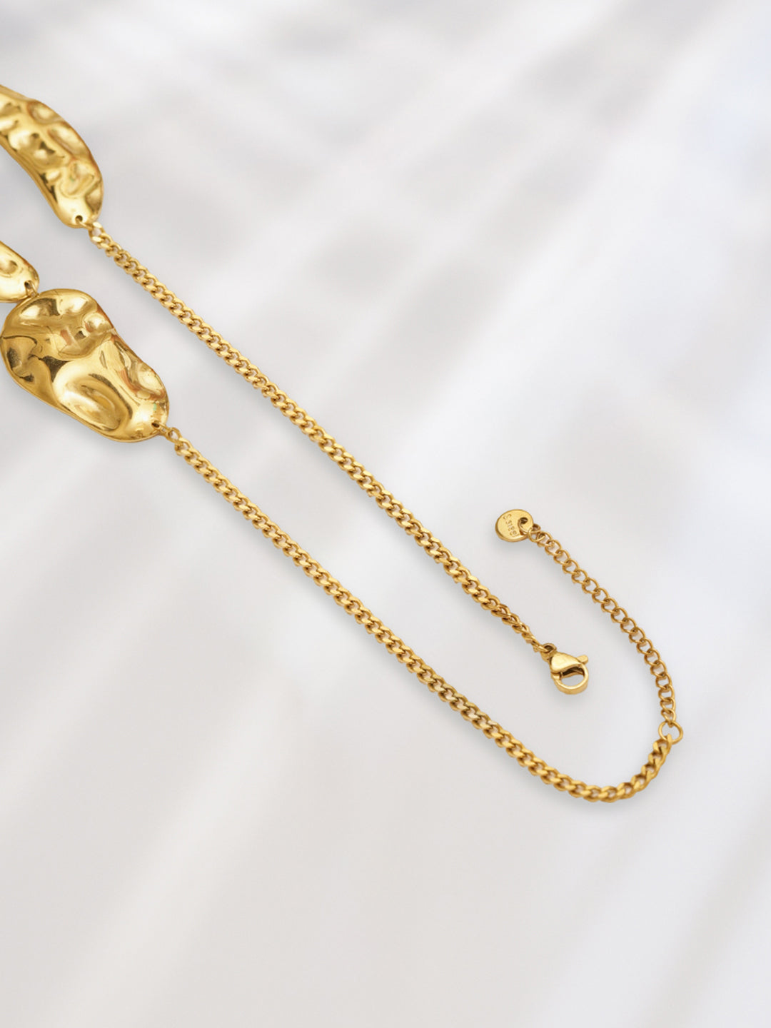 Rubans Voguish 18K Gold-Plated Stainless Steel Tarnish-Free Waterproof Statement Necklace フリーサイズ