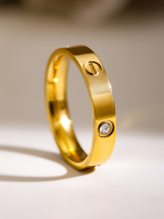Gold Plated Sleek Band Gold / 6