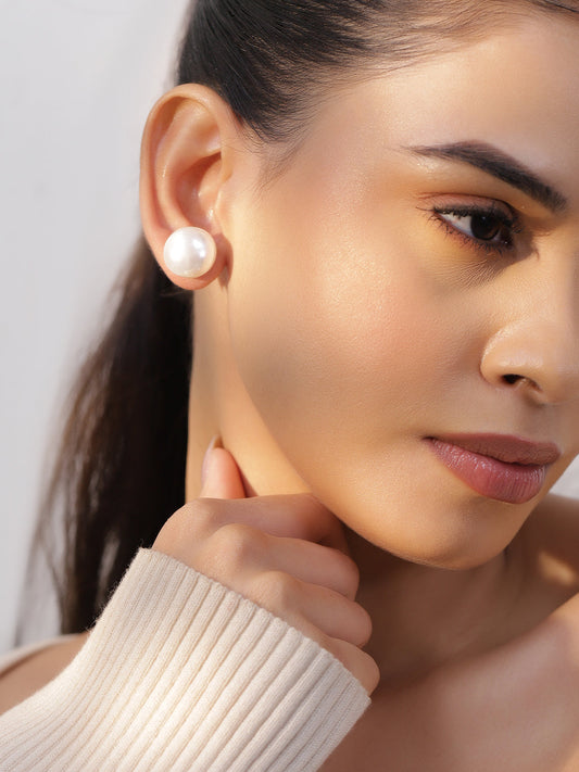 【Rubans】 Pearl Stud Earrings｜パール スタッドイヤリング