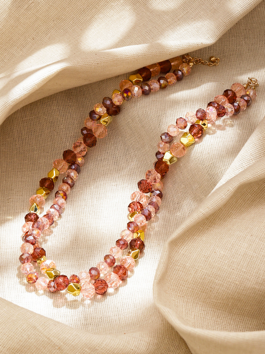 【Rubans】 Multicolor Beaded Layered Necklace｜マルチカラー ビーズ レイヤード ネックレス
