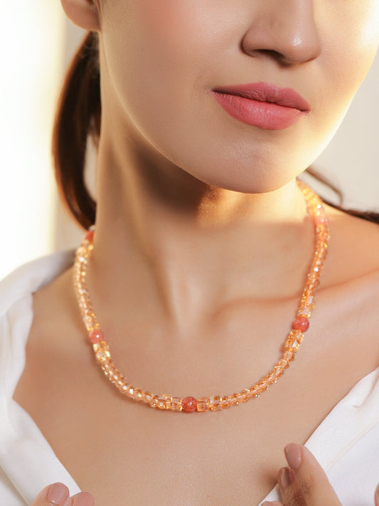 Multicolor Beaded Crystal Necklace フリーサイズ
