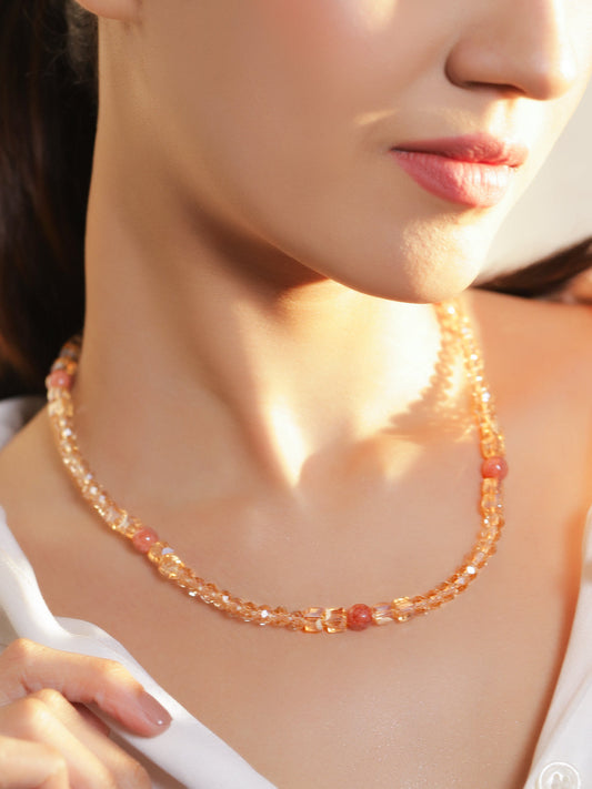 Multicolor Beaded Crystal Necklace フリーサイズ