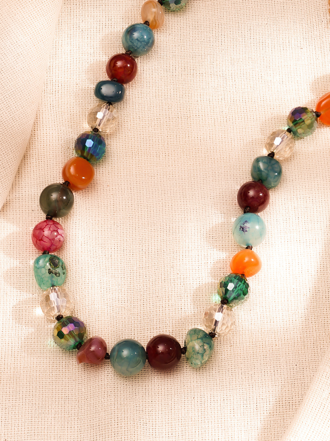 Playful Pop Multicolour Trendy Bead Necklace フリーサイズ