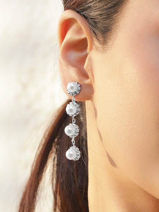 Pearl Dew Delicate Dangler Earrings フリーサイズ
