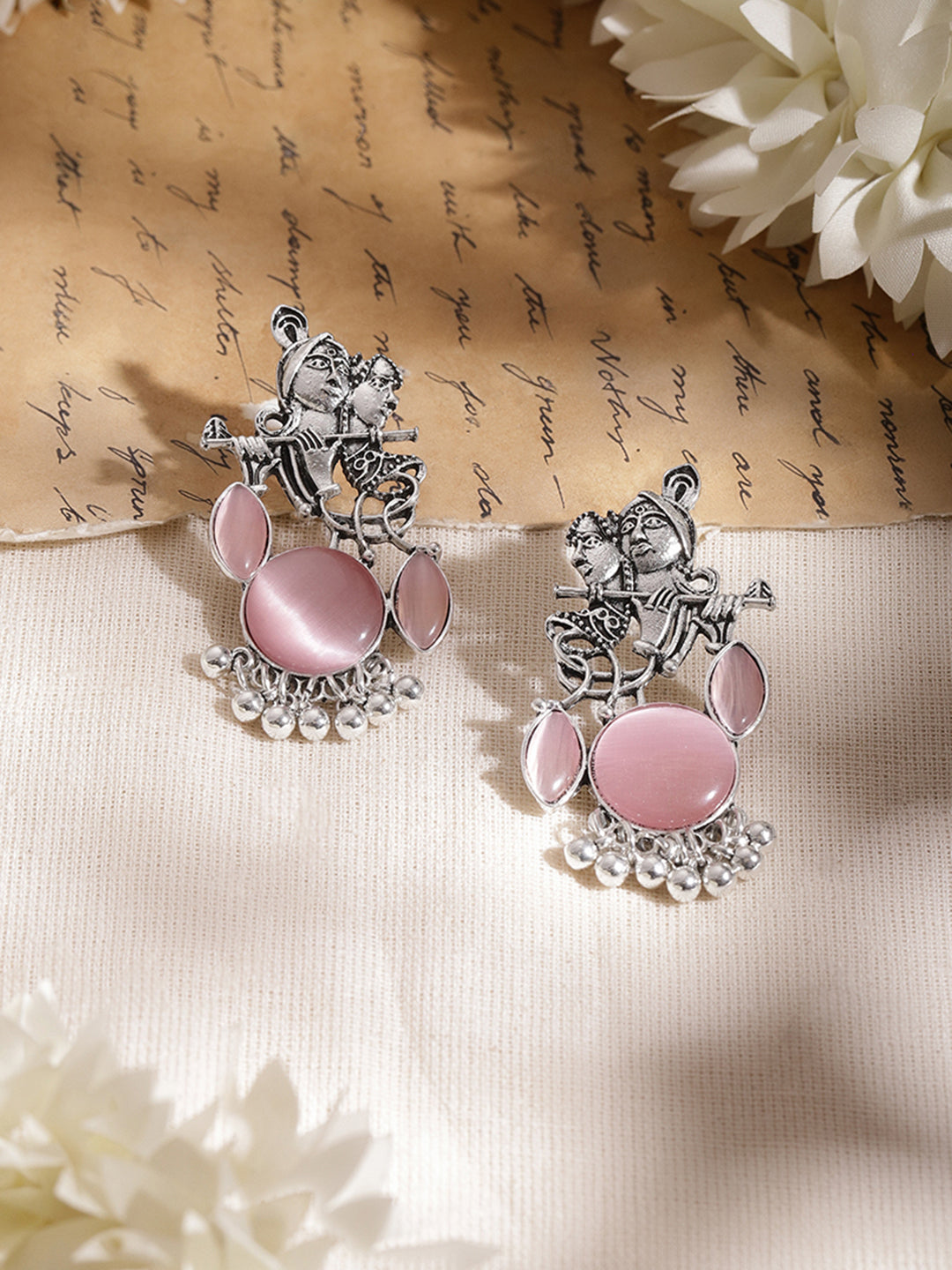 Pastel Devotion Oxidised Drop Earrings フリーサイズ