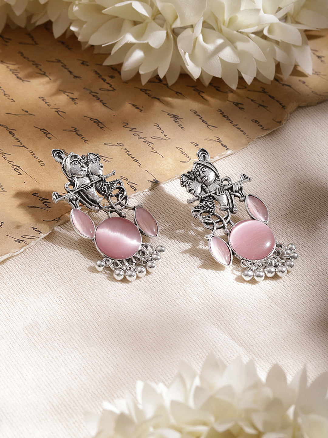 Pastel Devotion Oxidised Drop Earrings フリーサイズ