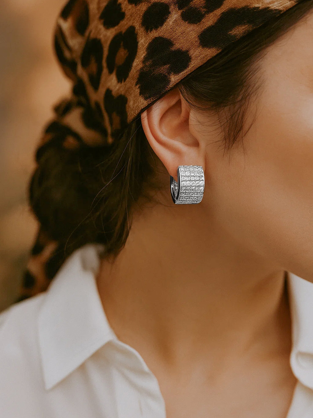 【Rubans】 Eternal Whisper American Diamond Zirconia Hoops｜エターナル ウィスパー アメリカンダイヤモンド ジルコニア フープイヤリング