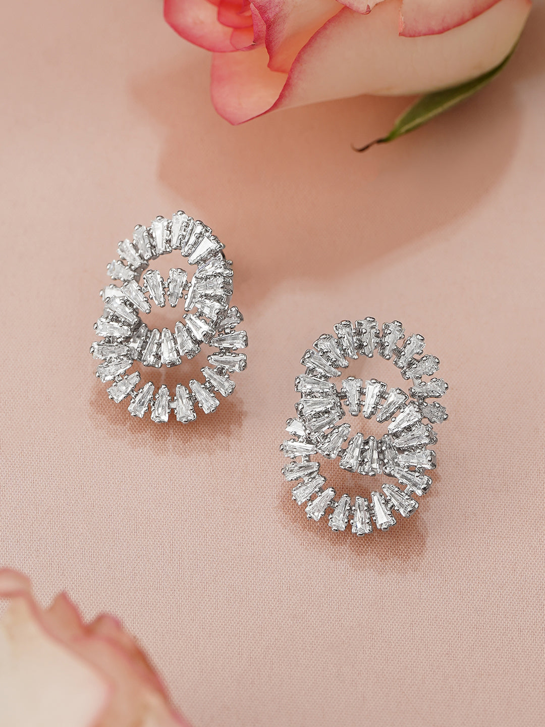 Entangled Edit American Diamond Zirconia Studs フリーサイズ