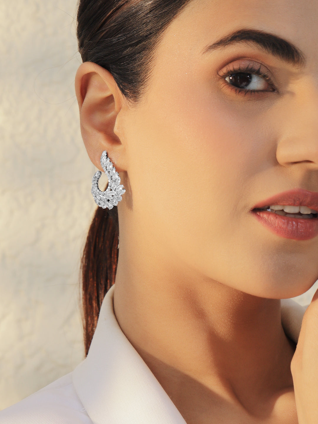 【Rubans】 American Diamond Zirconia Studded Earrings｜アメリカンダイヤモンド ジルコニア スタッドイヤリング