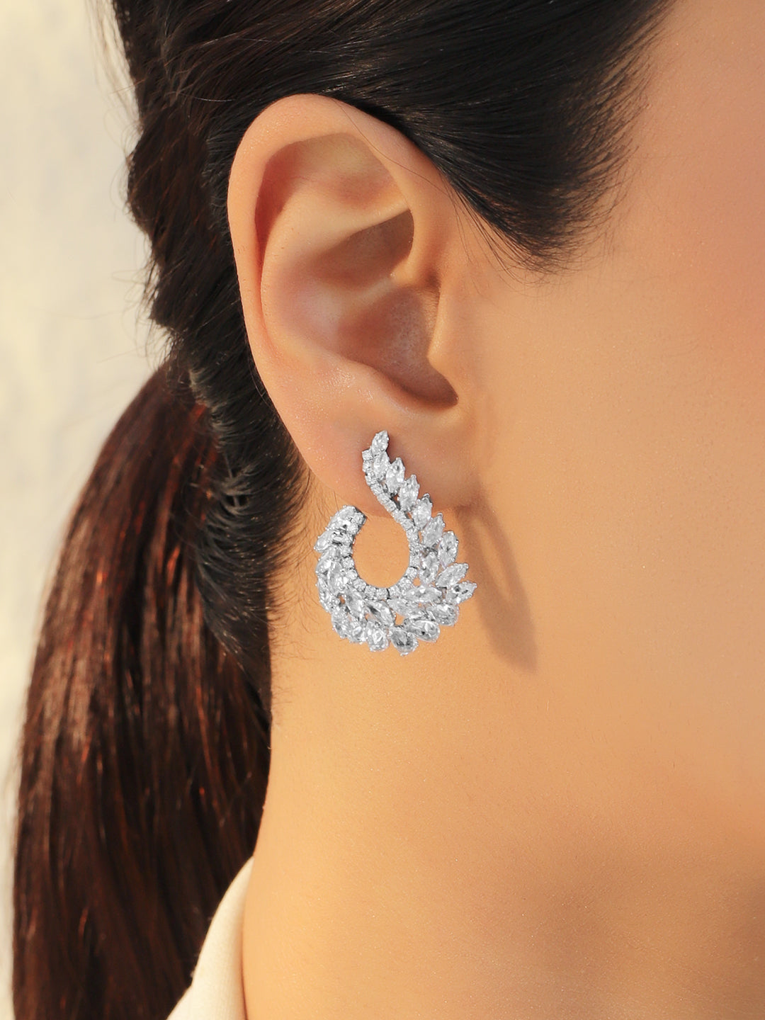 【Rubans】 American Diamond Zirconia Studded Earrings｜アメリカンダイヤモンド ジルコニア スタッドイヤリング