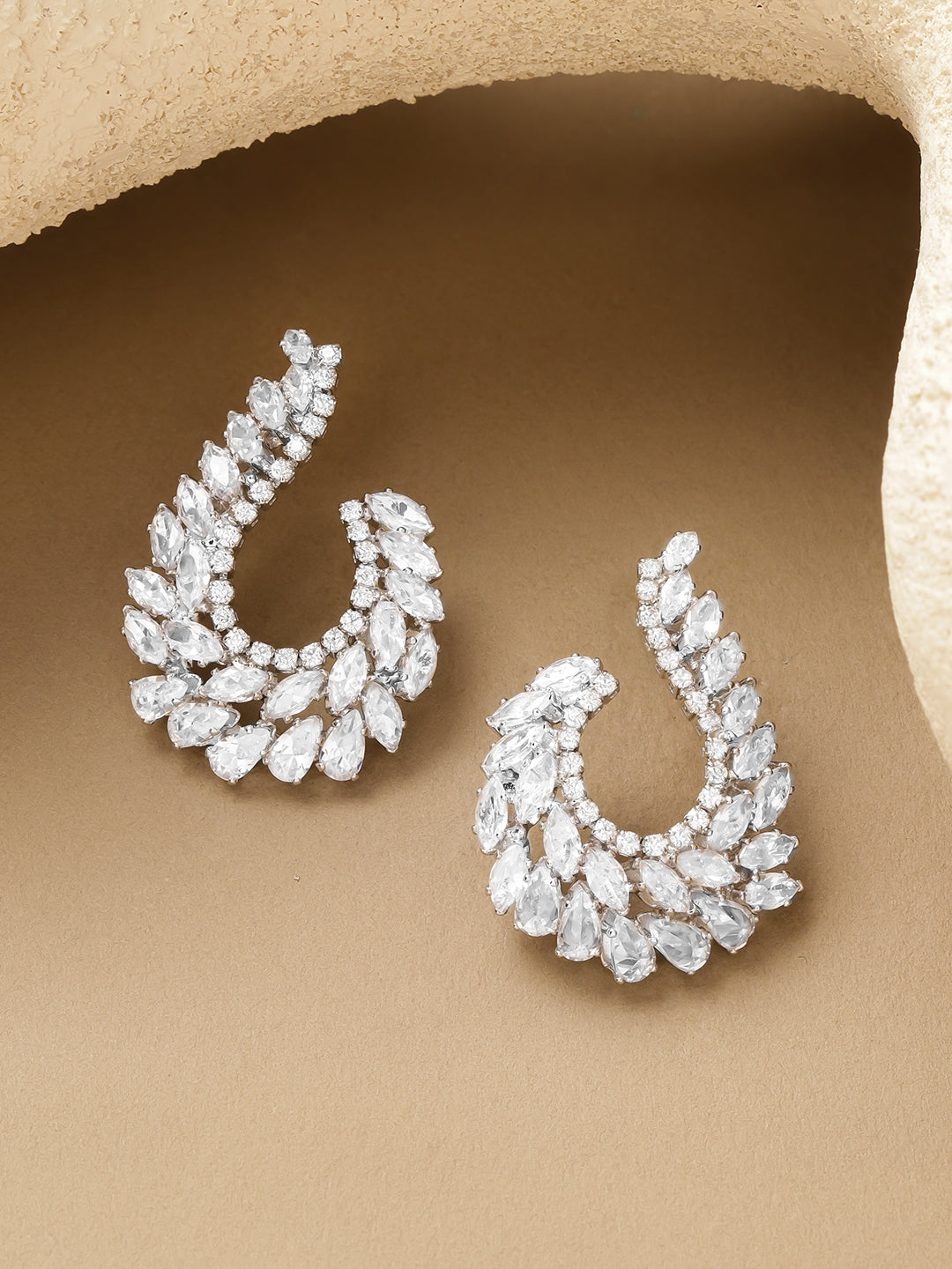 【Rubans】 American Diamond Zirconia Studded Earrings｜アメリカンダイヤモンド ジルコニア スタッドイヤリング