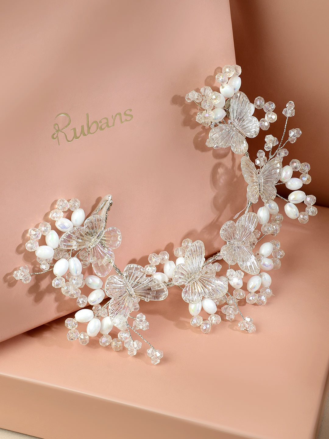 White Garden beaded hair accessory フリーサイズ