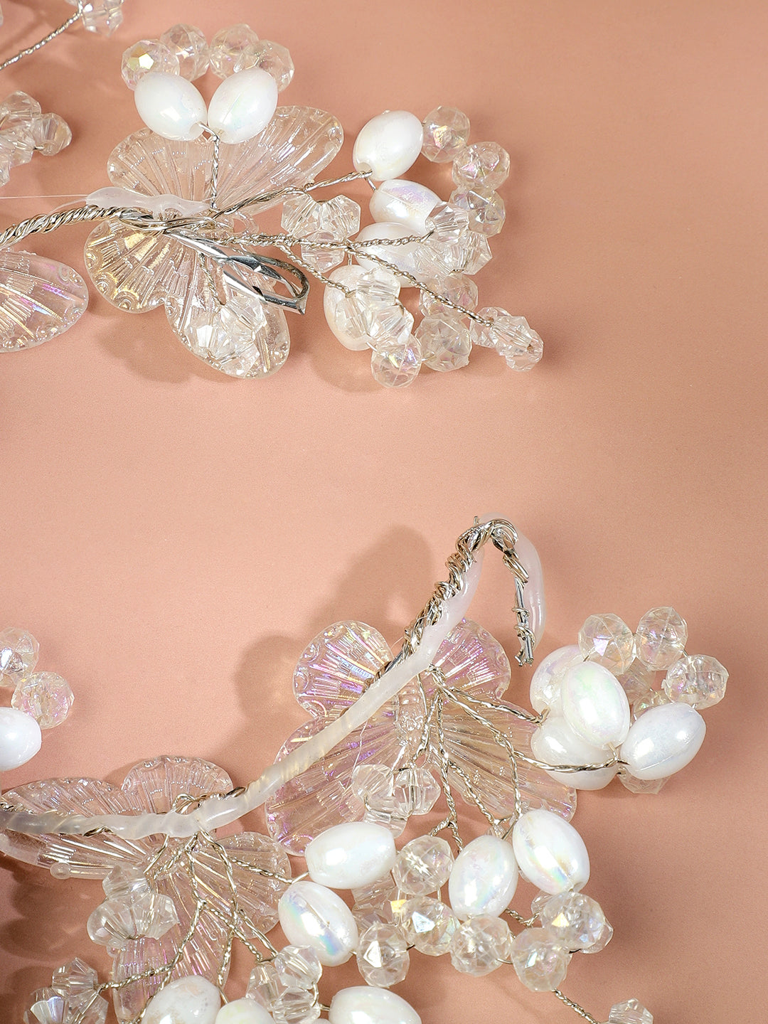 White Garden beaded hair accessory フリーサイズ