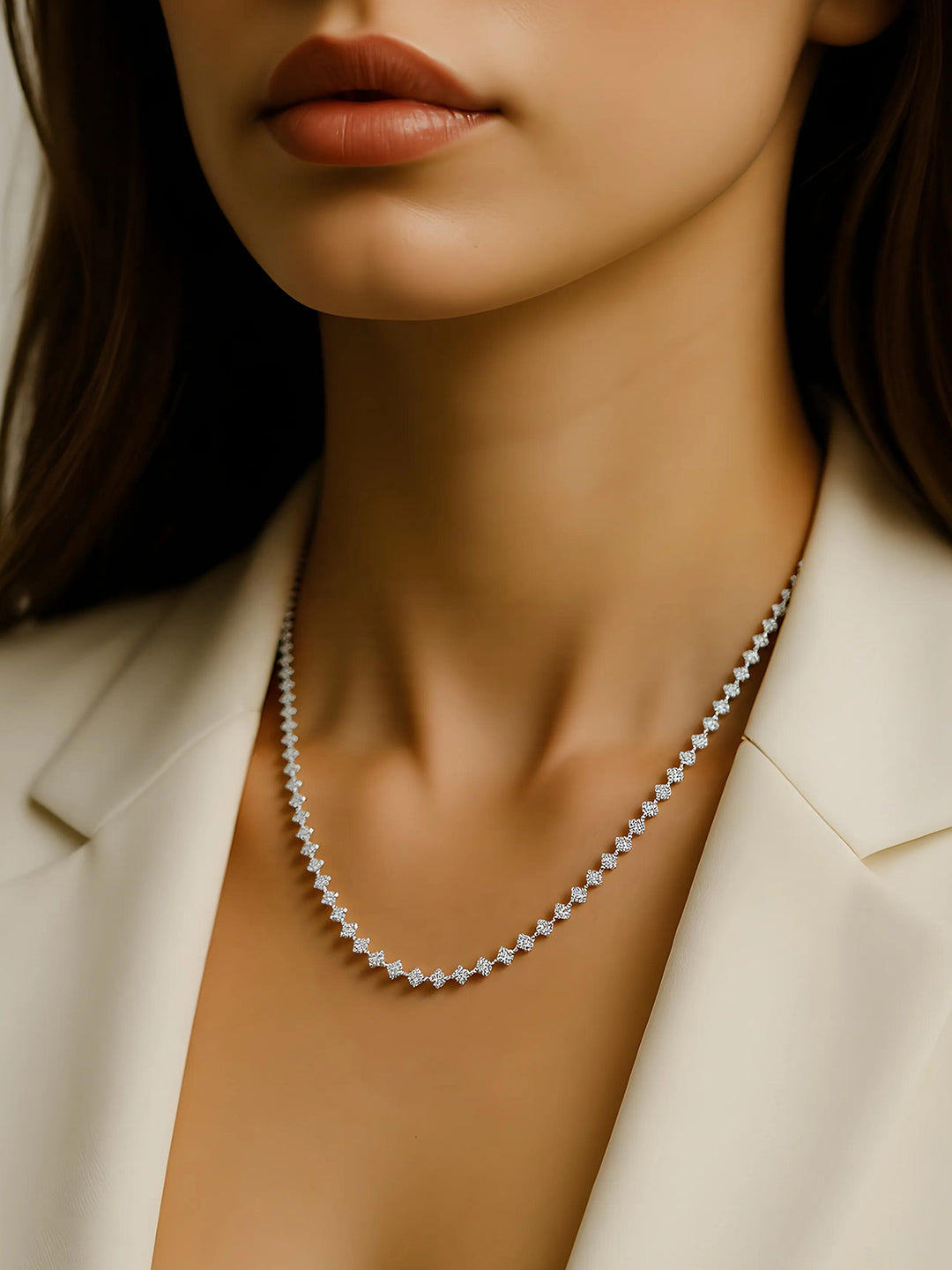 American Diamond Zirconia Necklace フリーサイズ