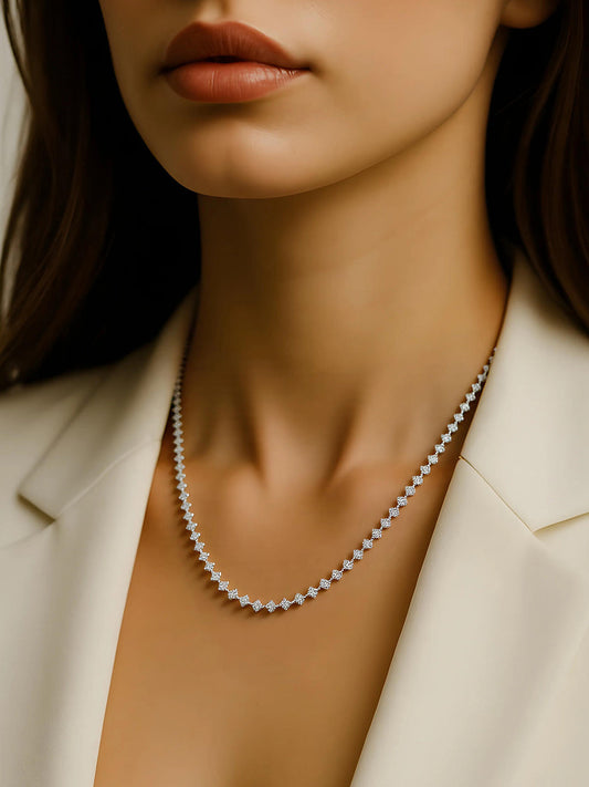American Diamond Zirconia Necklace フリーサイズ