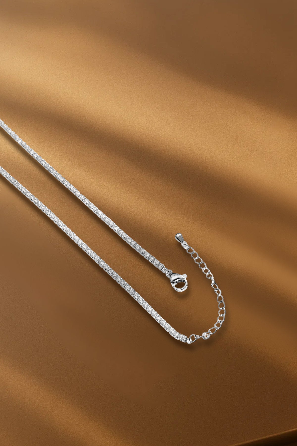 【Rubans】 Minimal American Diamond Zirconia Studded Necklace｜ミニマル アメリカンダイヤモンド ジルコニア テニスネックレス