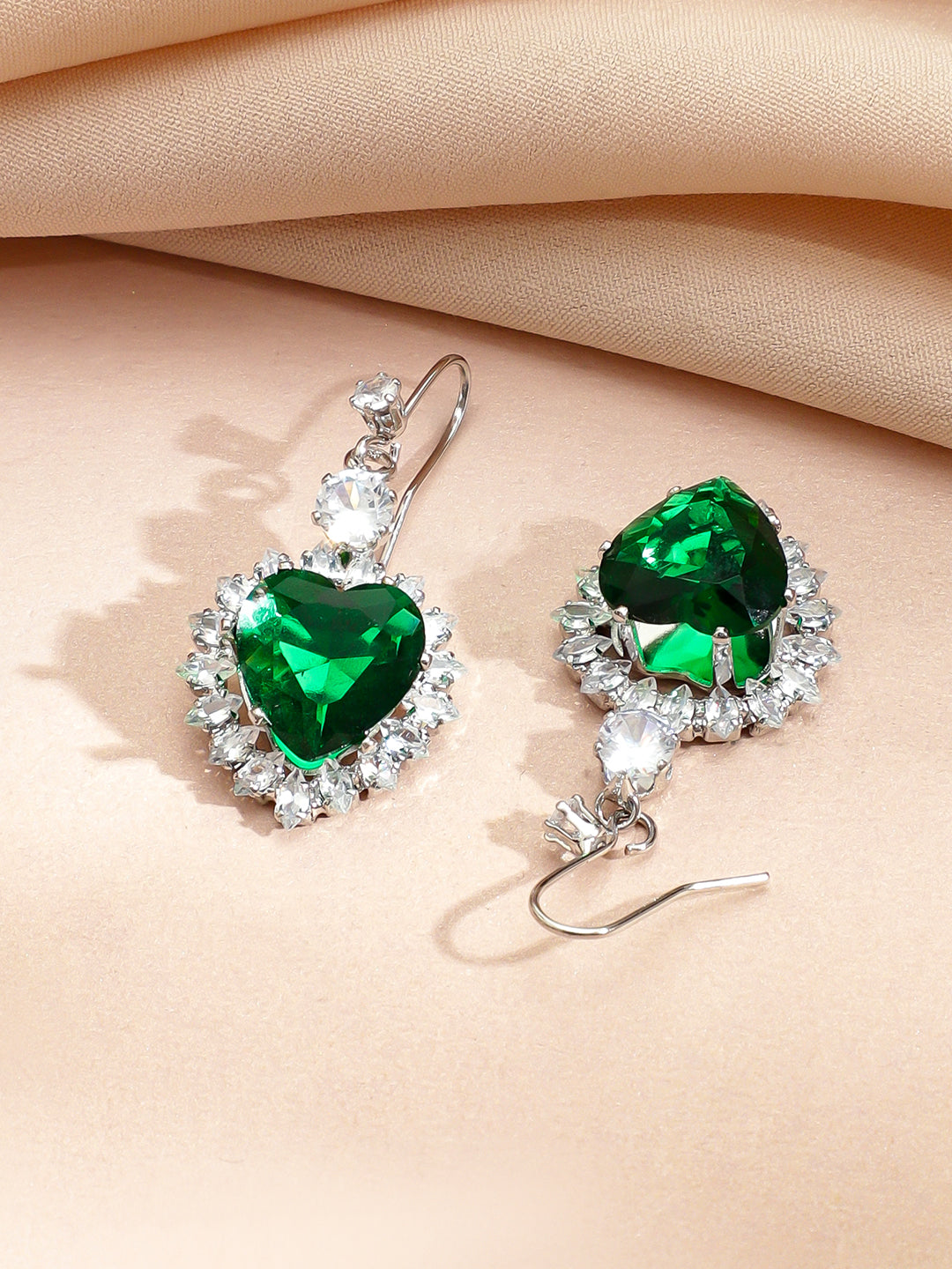 Wings of Freedom Crystal Necklace Set - Green フリーサイズ