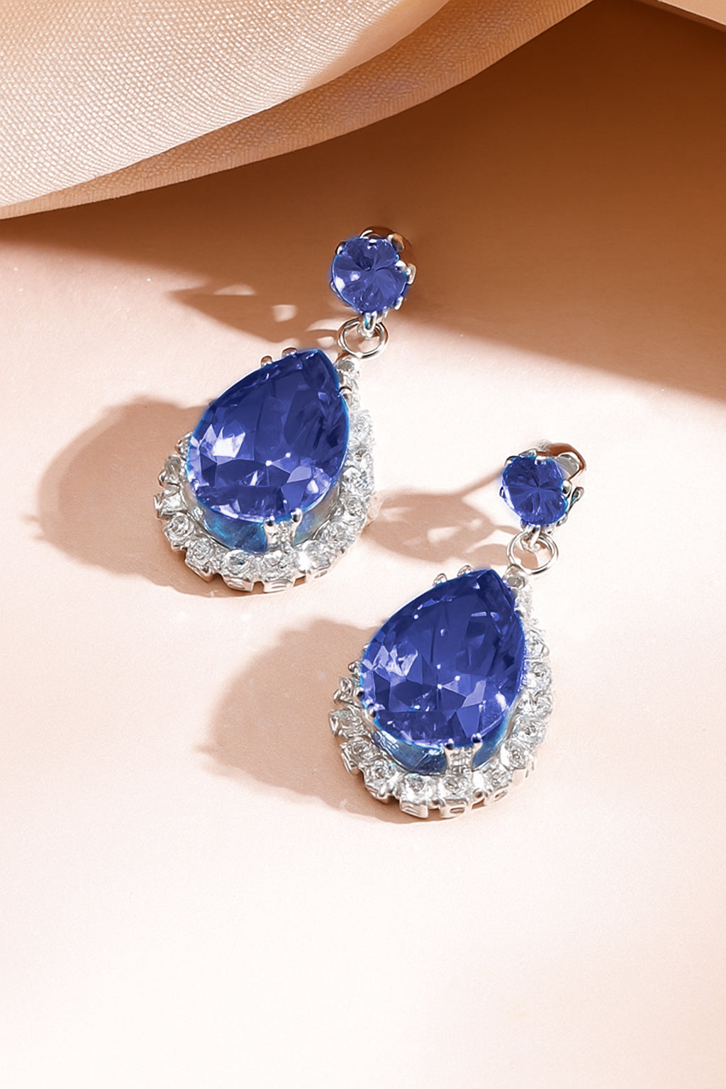Blue Frost American Diamond Zirconia Necklace Set フリーサイズ