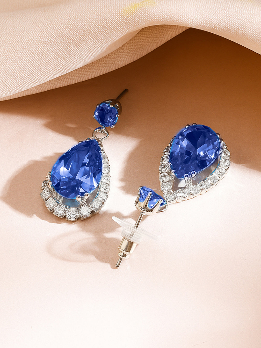 Blue Frost American Diamond Zirconia Necklace Set フリーサイズ
