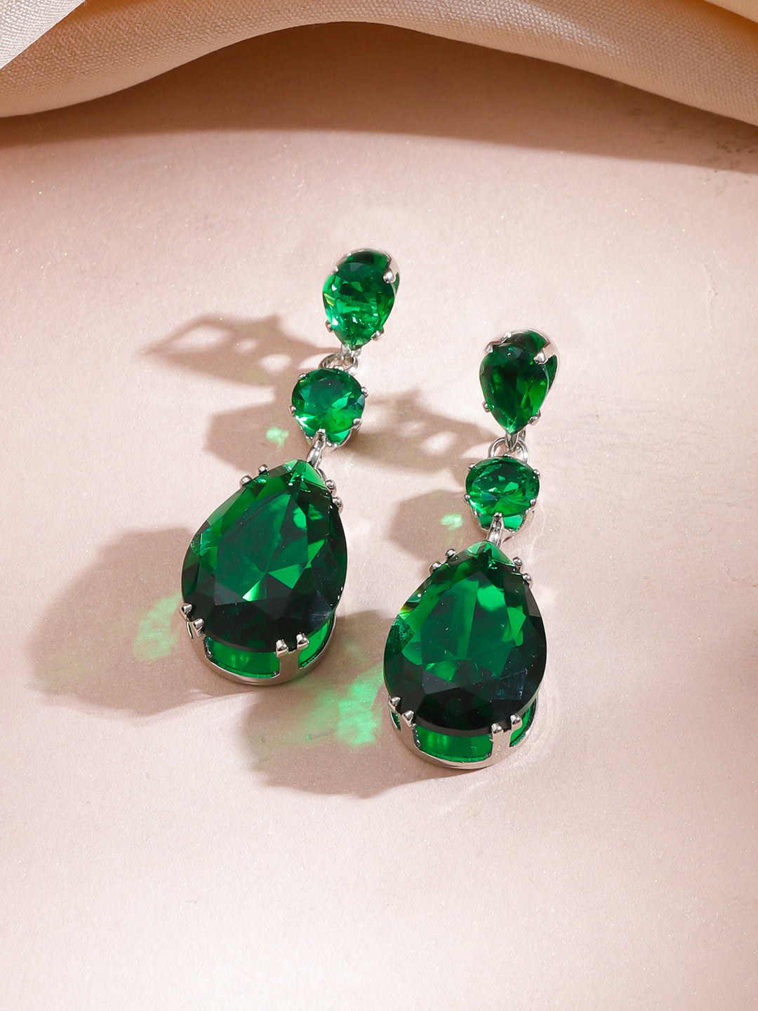 Emerald Drops Necklace Set フリーサイズ