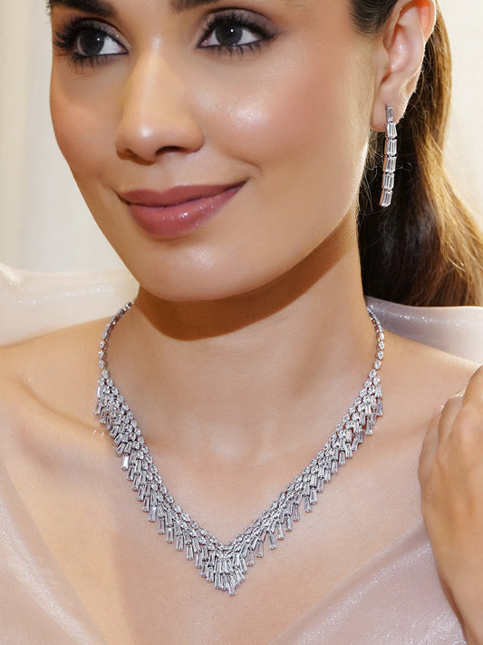 【Rubans】 Multi Crystal Necklace Set｜マルチクリスタル ネックレスセット