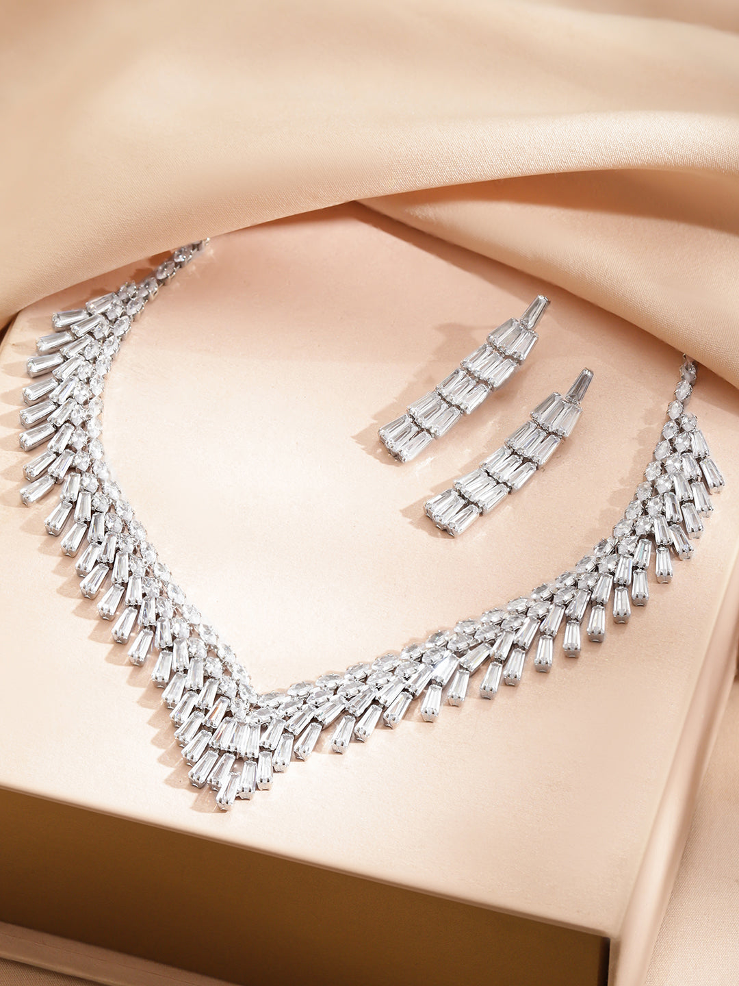 【Rubans】 Multi Crystal Necklace Set｜マルチクリスタル ネックレスセット