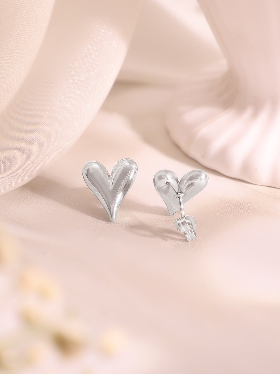 Demi Fine Rhodium Plated Stainless Steel Heart Charm Combo Set フリーサイズ