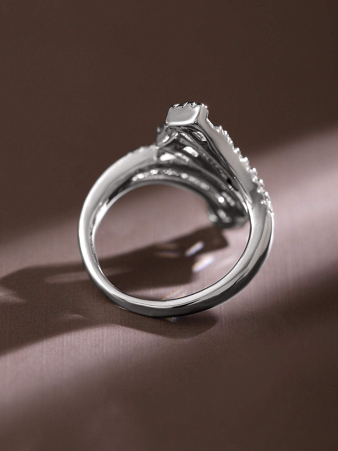 American Diamond Zirconia Stylish Ring Silver