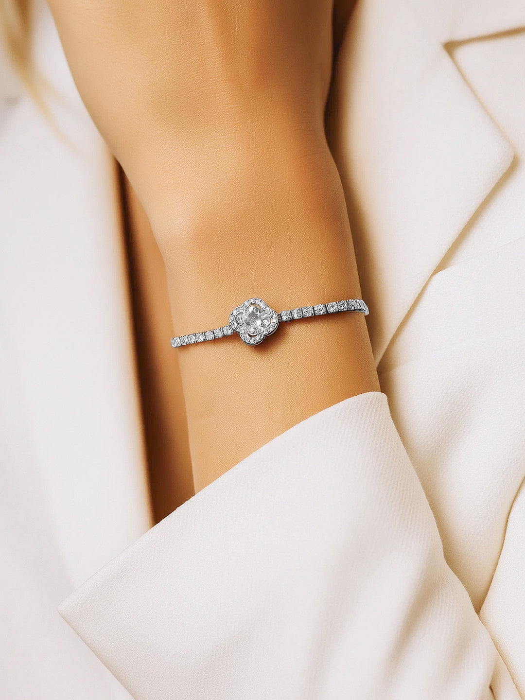 American Diamond Zirconia Bracelet フリーサイズ