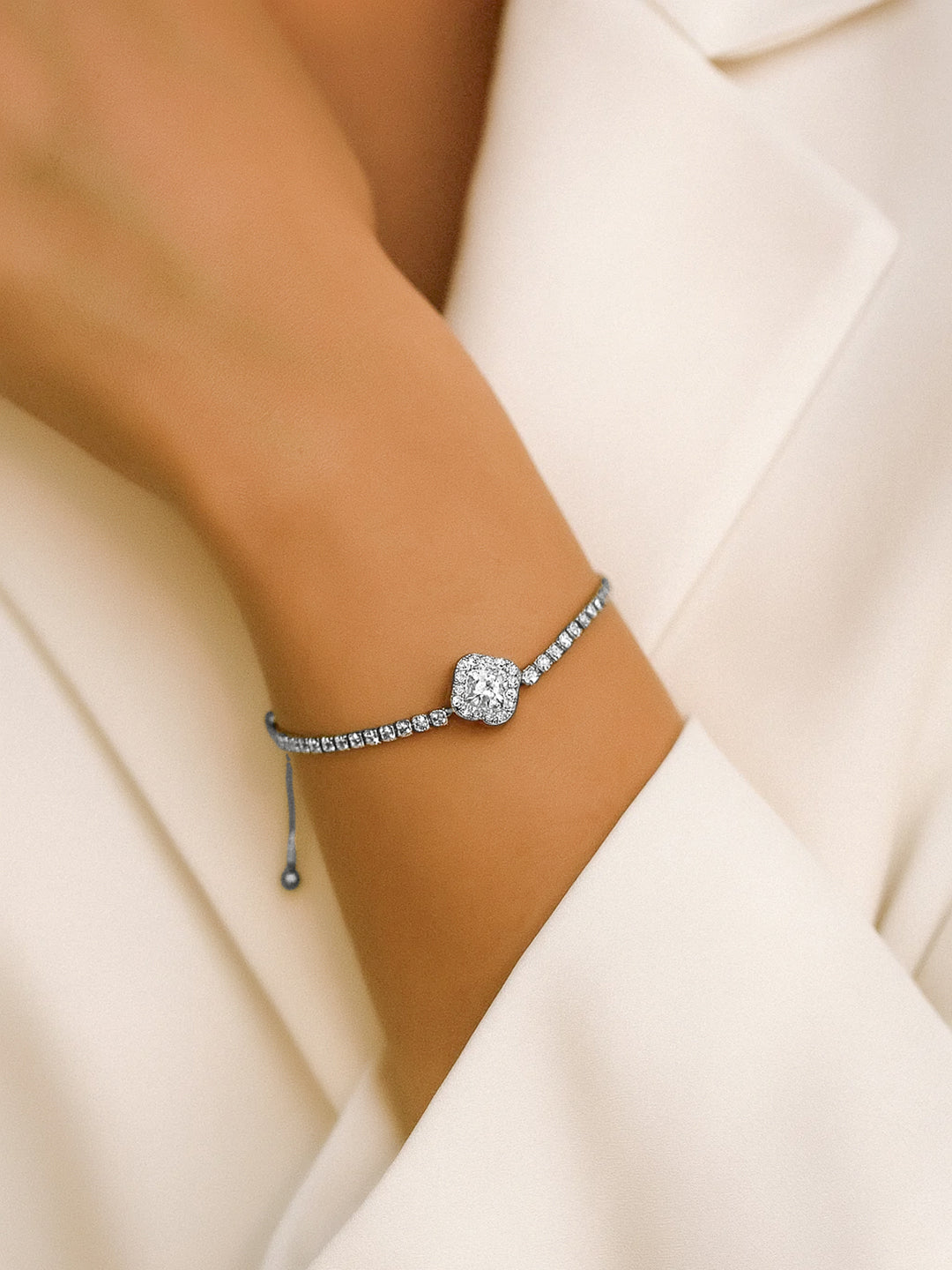 American Diamond Zirconia Bracelet フリーサイズ