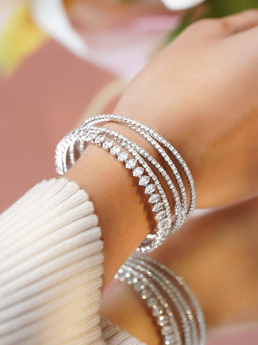 【Rubans】 Multi Line Studded Bracelet｜マルチライン スタッデッド カフブレスレット