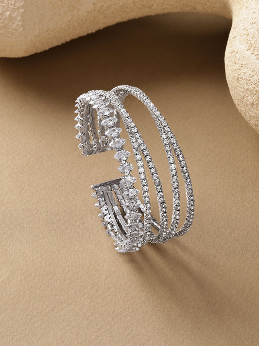 【Rubans】 Multi Line Studded Bracelet｜マルチライン スタッデッド カフブレスレット