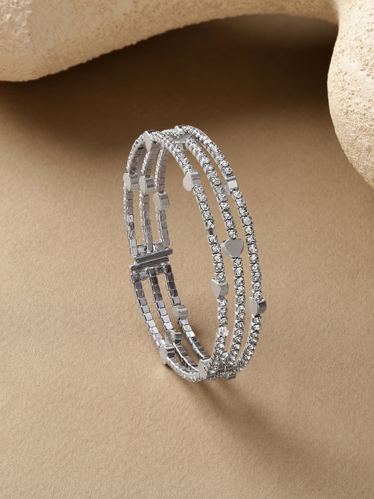 【Rubans】 Heart Motif Silver Bracelet｜ハートモチーフ シルバー ブレスレット