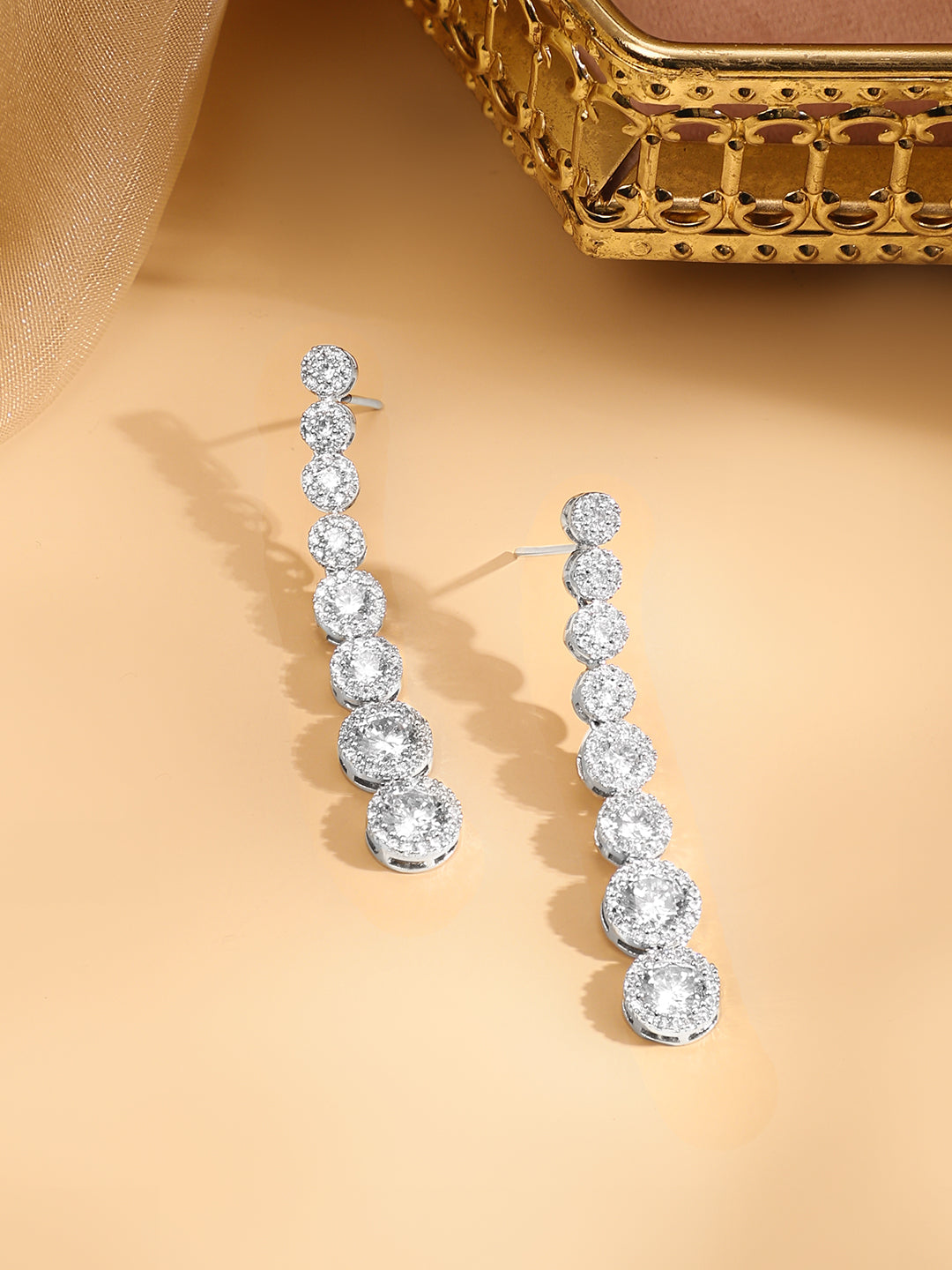 American Diamond Zirconia Necklace Set フリーサイズ