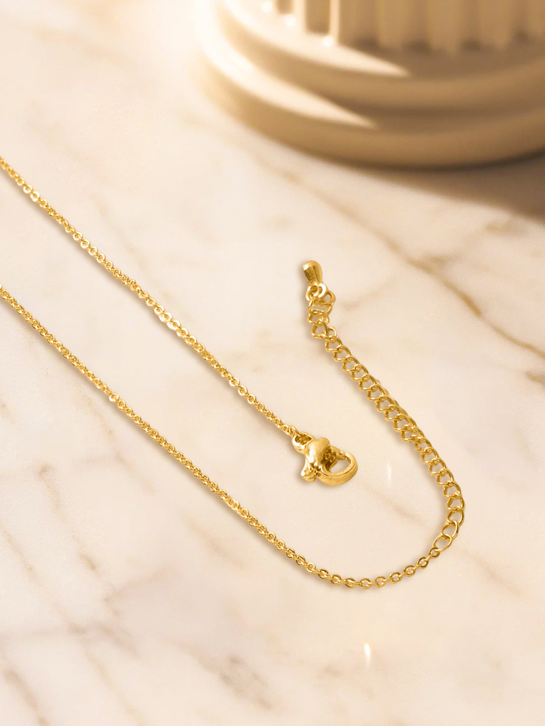 Tricolor Pendant Necklace Set With Interlinked Rings フリーサイズ