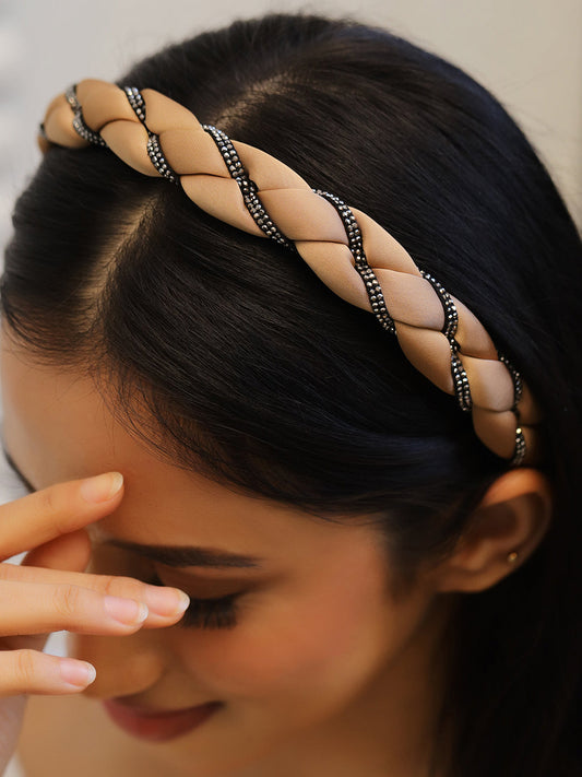 Embellished Satin Headband フリーサイズ