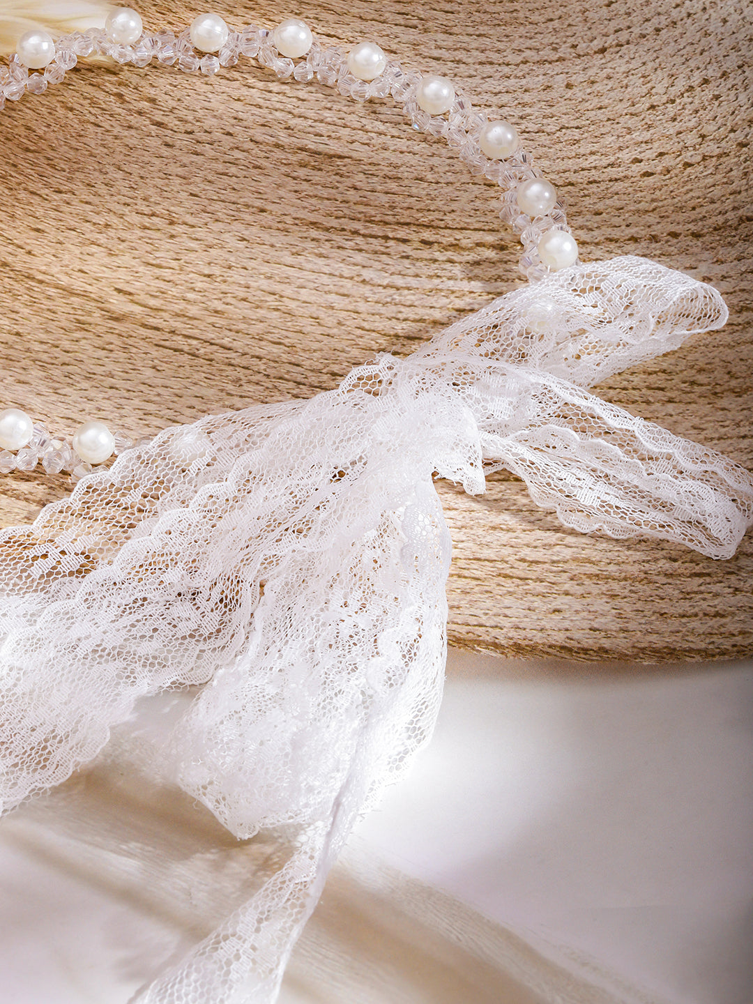 Gleaming Crystal & Pearl Hair Band フリーサイズ