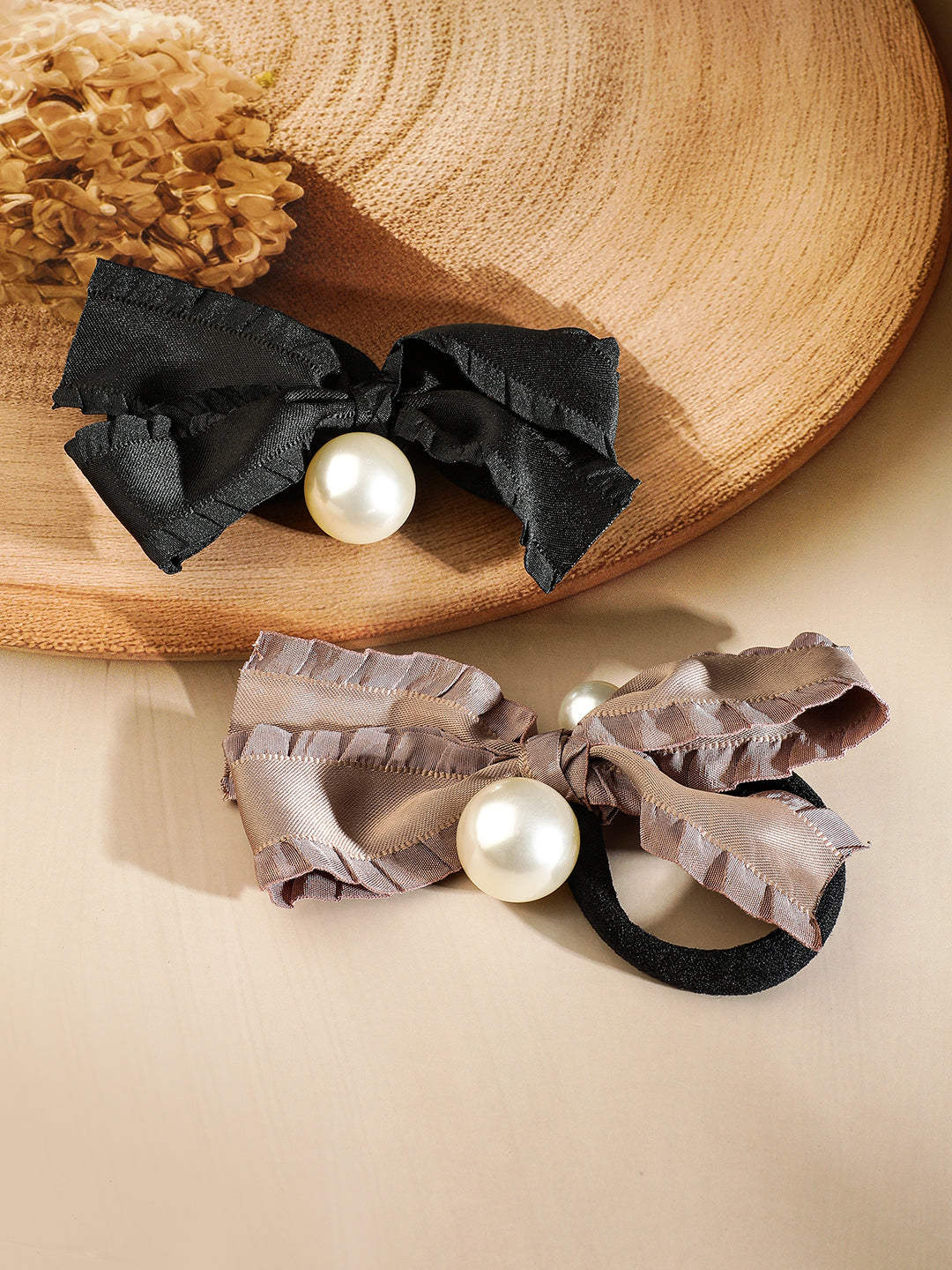 Statement Pearl Bow Hair Accessories フリーサイズ
