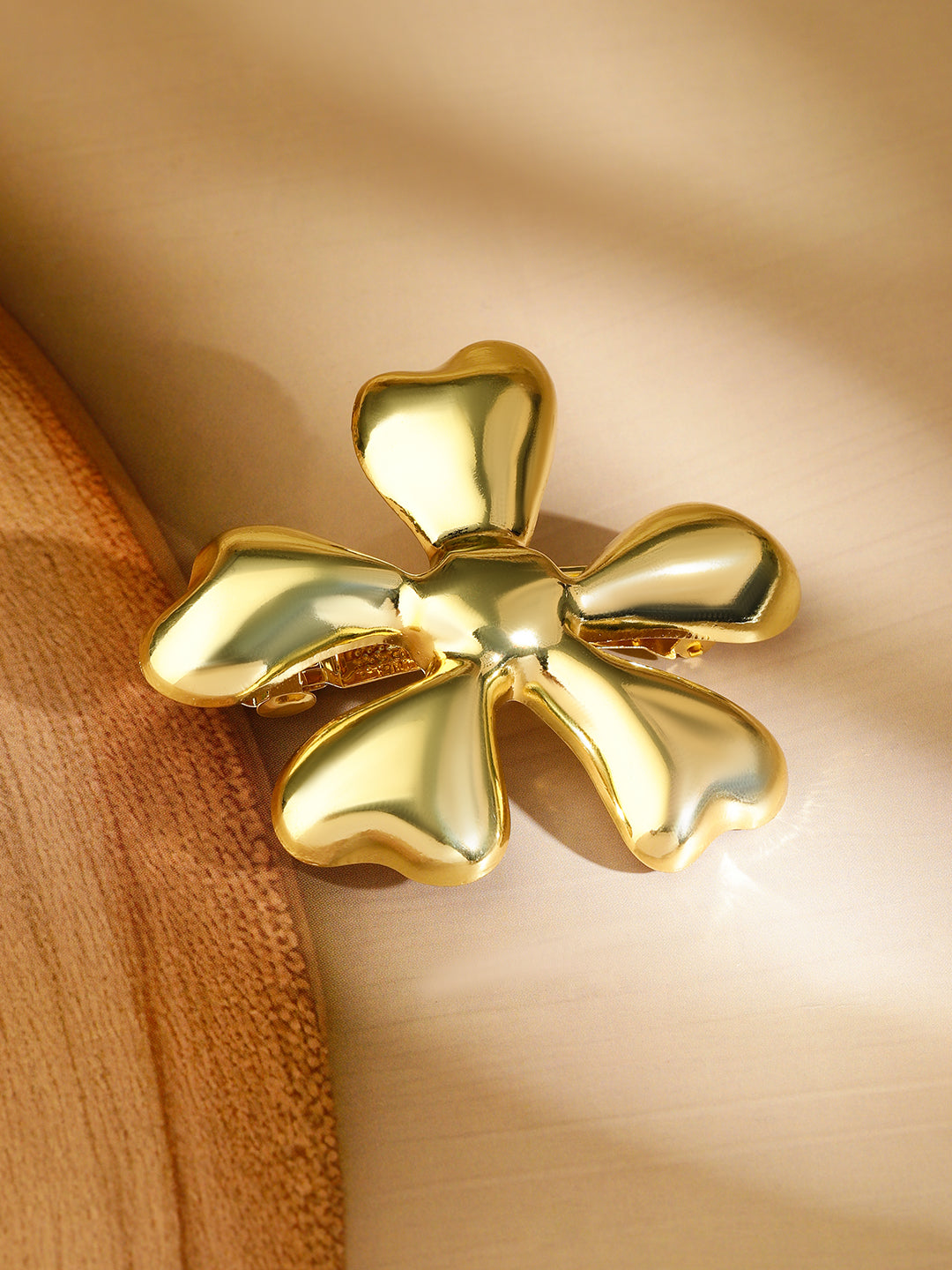 Gold Floral Hair Clip Gold
